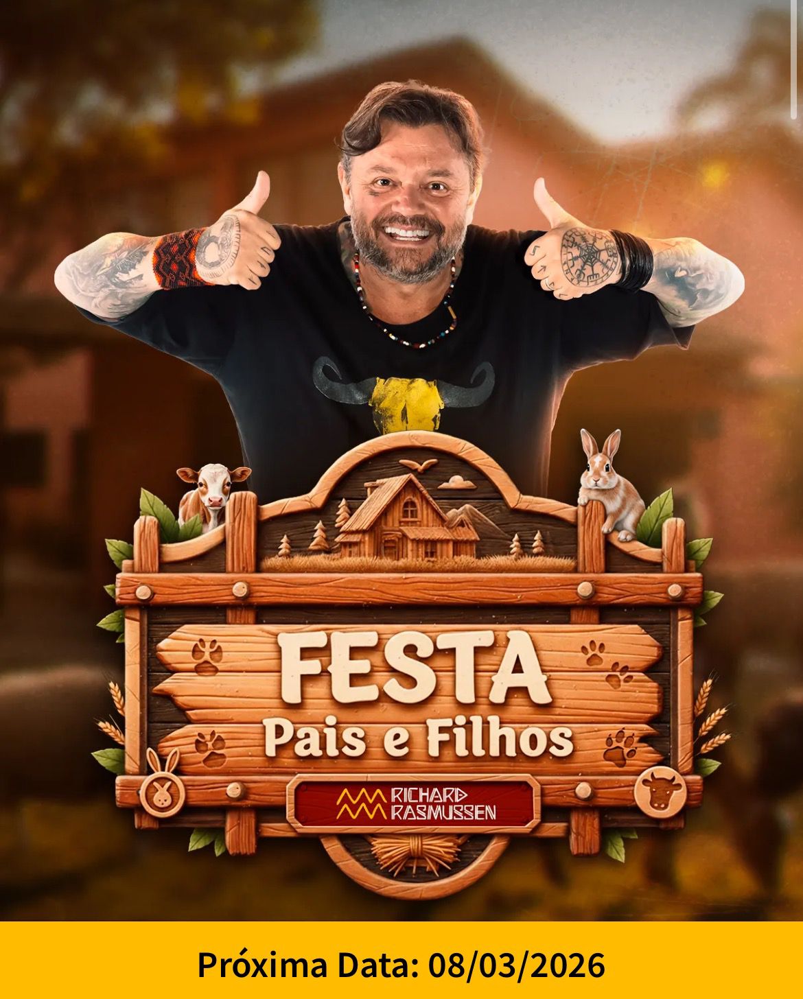 Festa Pais e Filhos com Richard Rasmussen - 08/03/2026